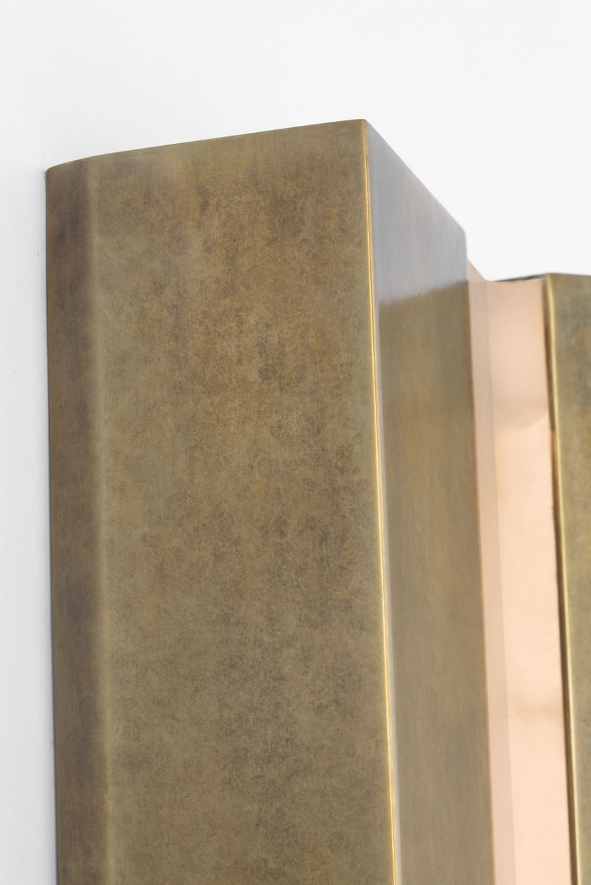 Austera 20" Sconce | Mottled Brass | Alabaster