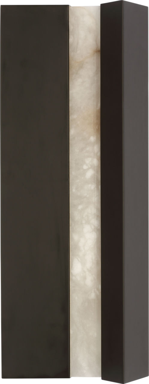 Austera 20" Sconce | Matte Carbon | Alabaster