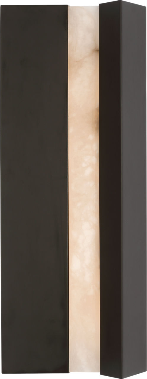 Austera 20" Sconce | Matte Carbon | Alabaster