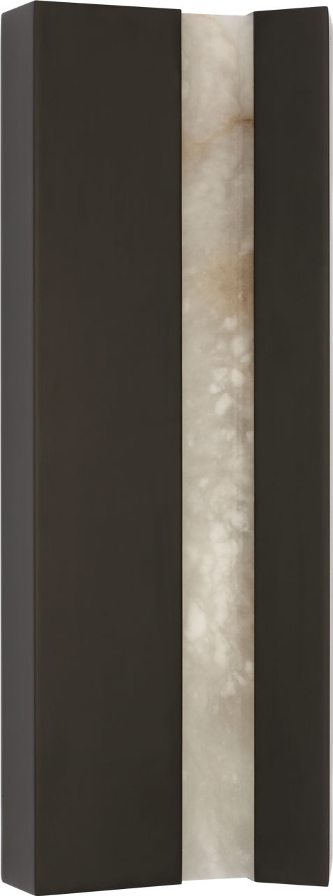 Austera 20" Sconce | Matte Carbon | Alabaster