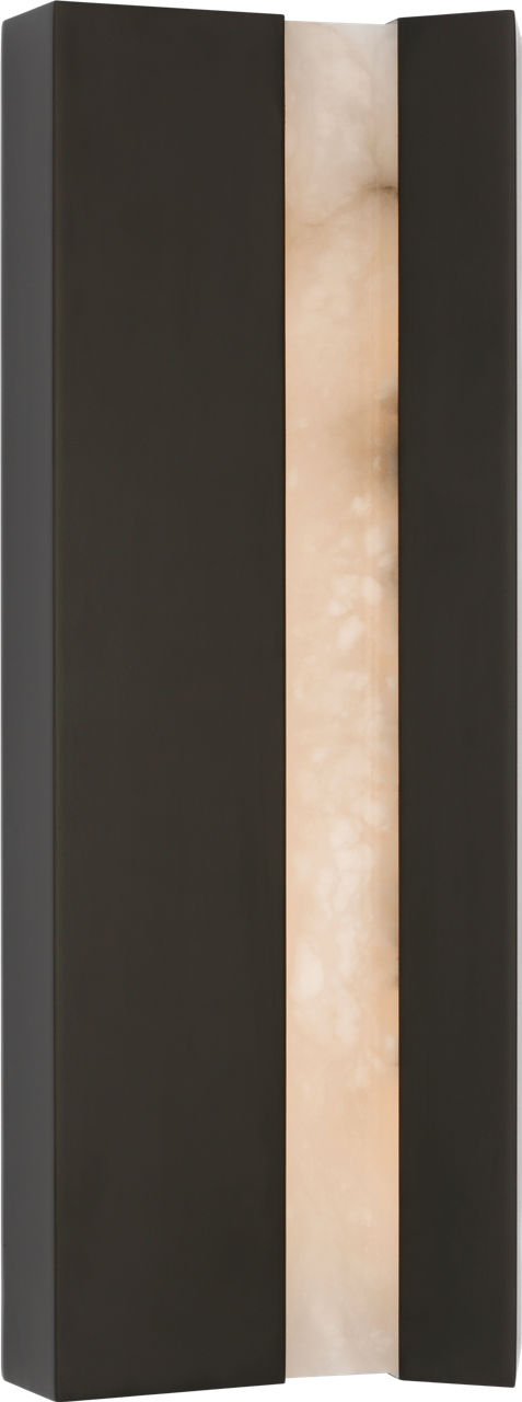 Austera 20" Sconce | Matte Carbon | Alabaster