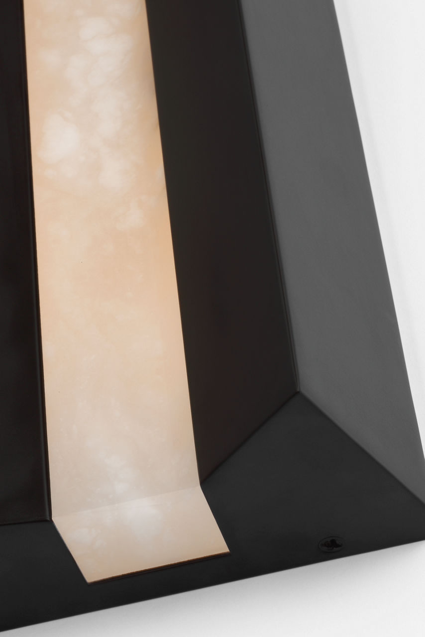 Austera 20" Sconce | Matte Carbon | Alabaster