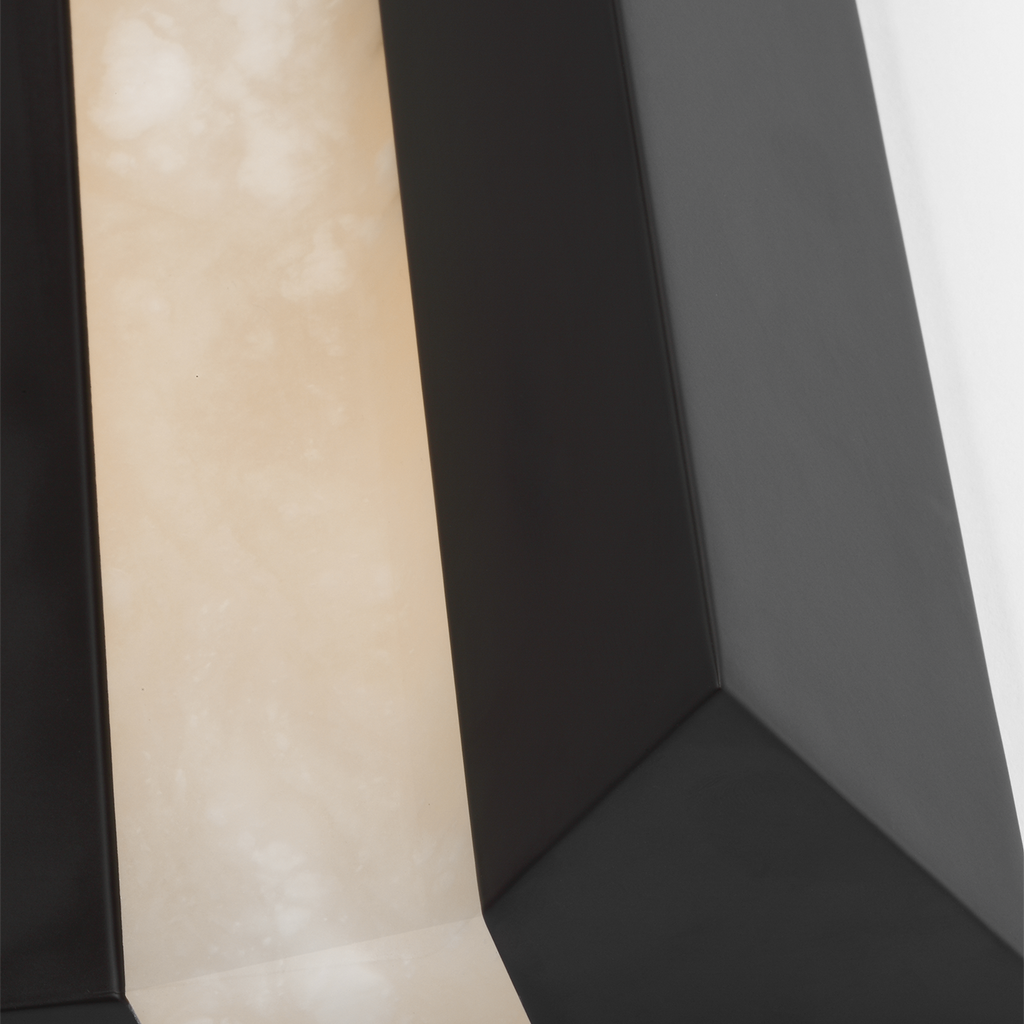 Austera 20" Sconce | Matte Carbon | Alabaster
