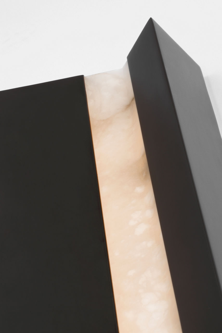 Austera 20" Sconce | Matte Carbon | Alabaster