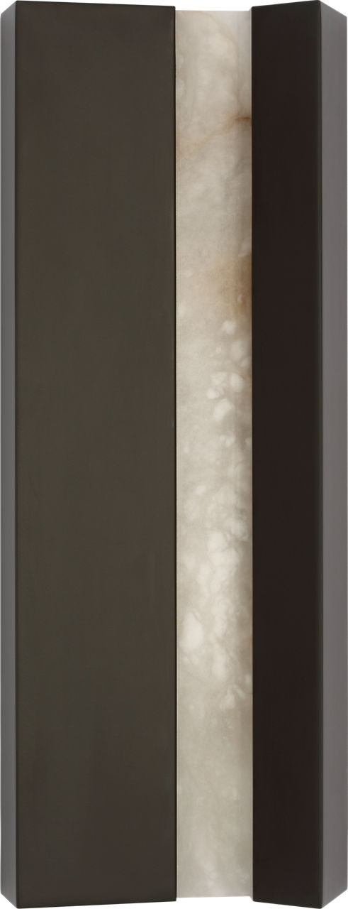 Austera 20" Sconce | Matte Carbon | Alabaster