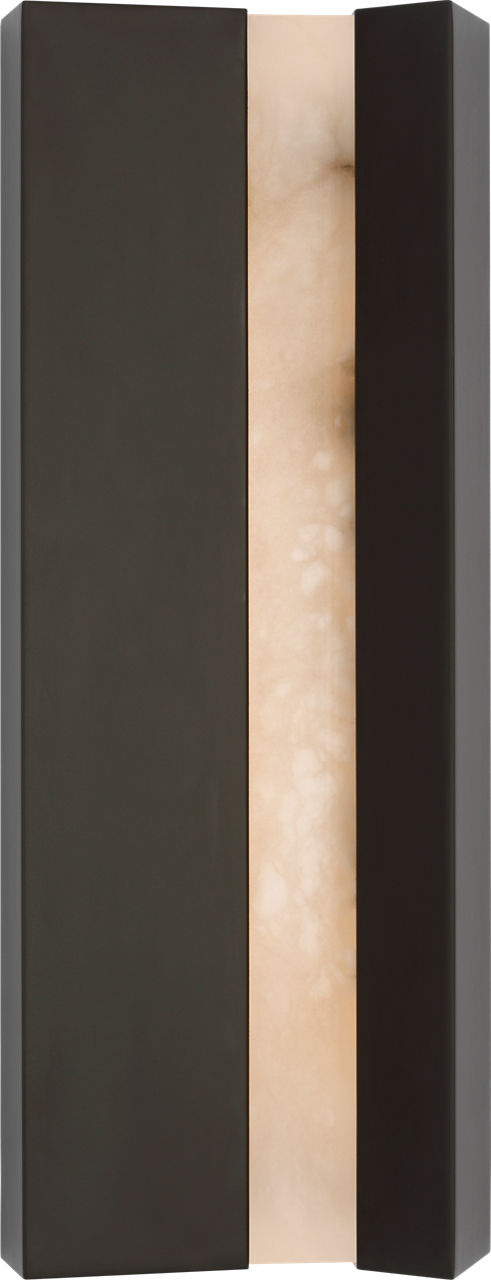 Austera 20" Sconce | Matte Carbon | Alabaster