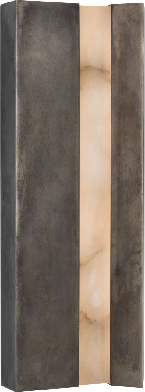 Austera 20" Sconce | Mottled Pewter | Alabaster
