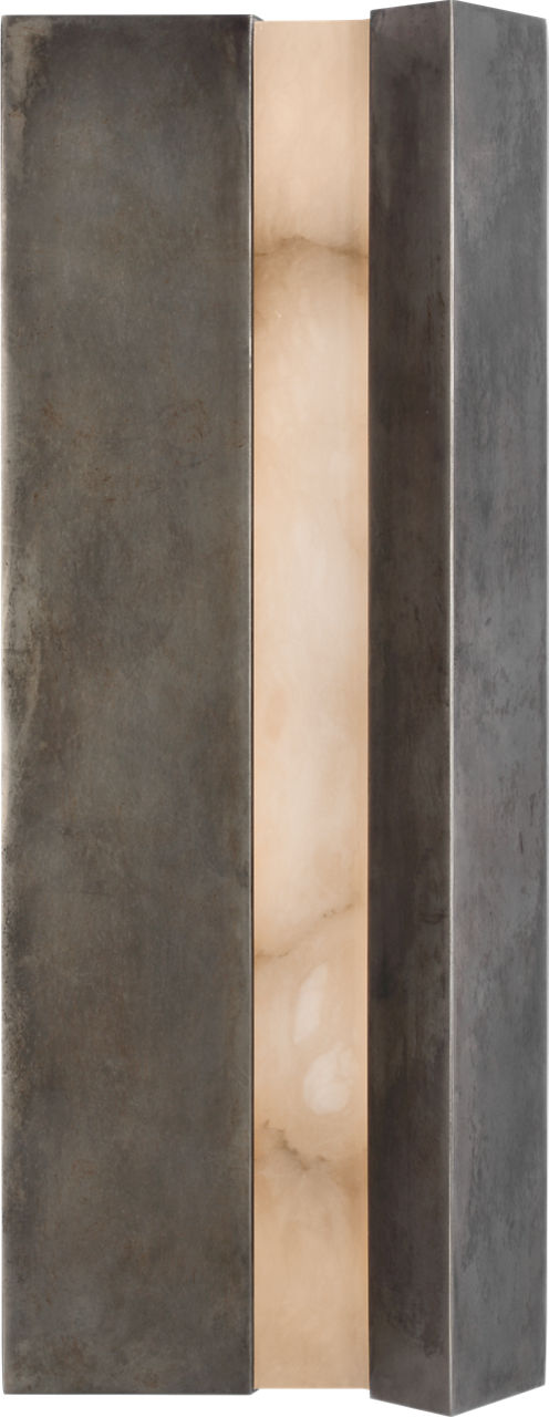 Austera 20" Sconce | Mottled Pewter | Alabaster