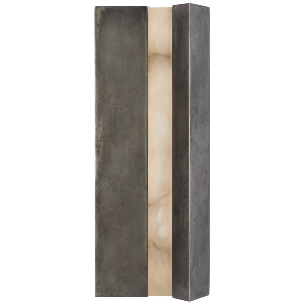 Austera 20" Sconce | Mottled Pewter | Alabaster