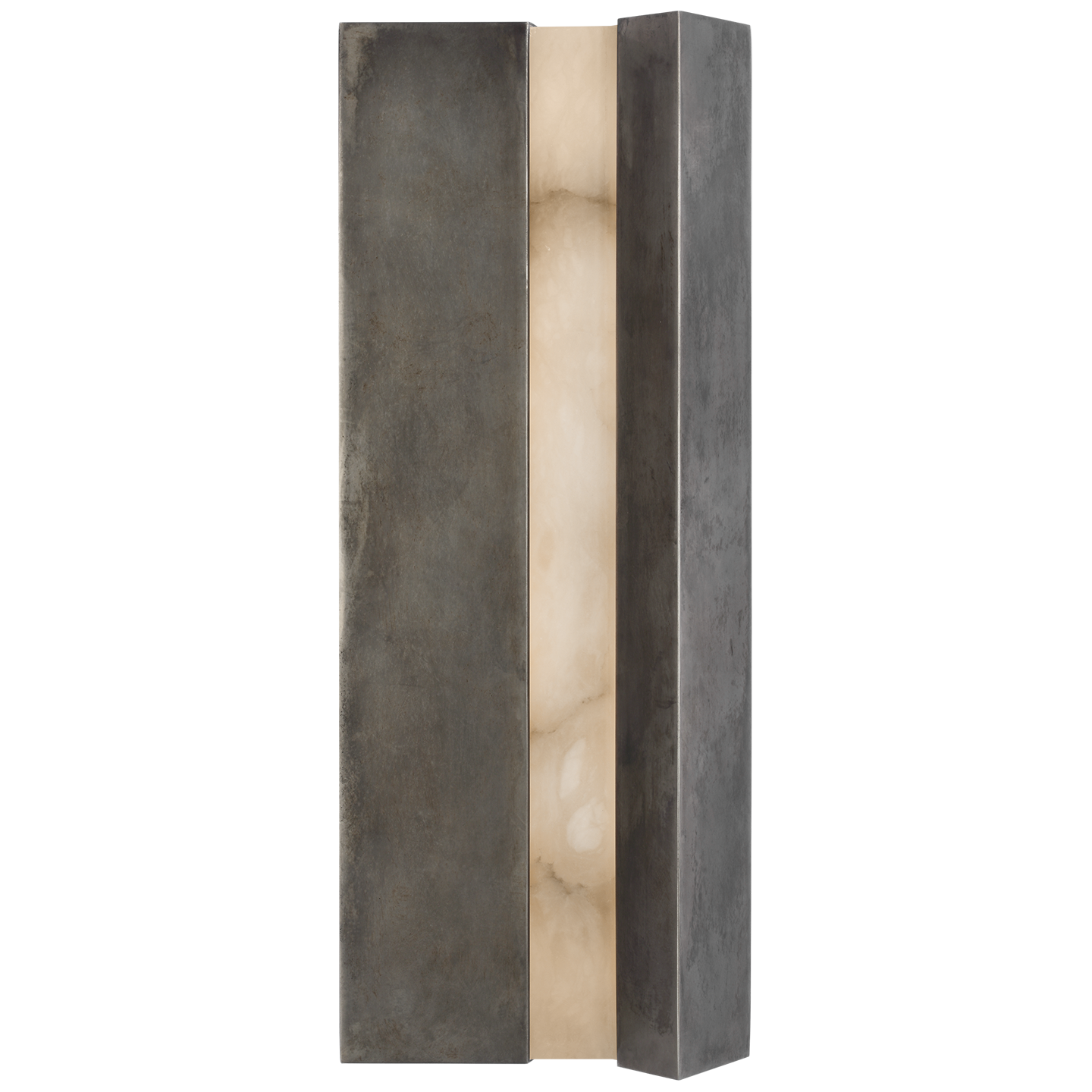 Austera 20" Sconce | Mottled Pewter | Alabaster