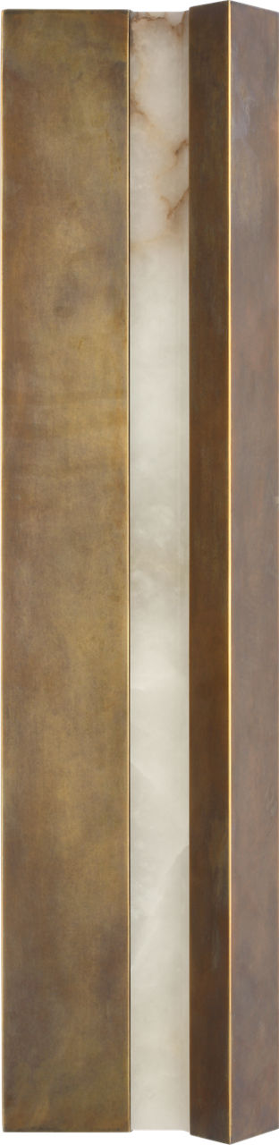 Austera 32" Sconce | Mottled Brass | Alabaster