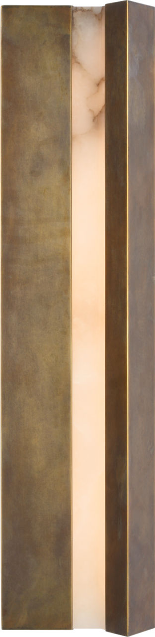 Austera 32" Sconce | Mottled Brass | Alabaster