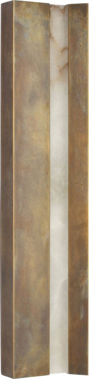 Austera 32" Sconce | Mottled Brass | Alabaster