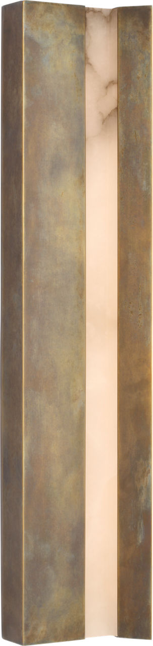 Austera 32" Sconce | Mottled Brass | Alabaster