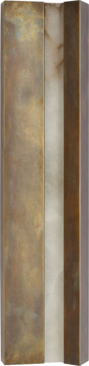 Austera 32" Sconce | Mottled Brass | Alabaster