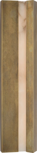 Austera 32" Sconce | Mottled Brass | Alabaster