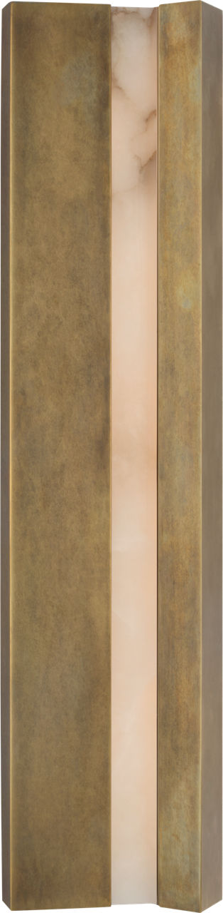 Austera 32" Sconce | Mottled Brass | Alabaster