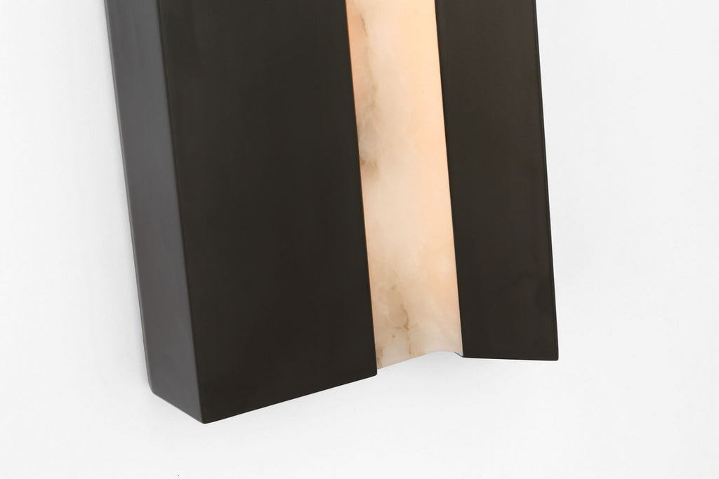 Austera 32" Sconce | Matte Carbon | Alabaster