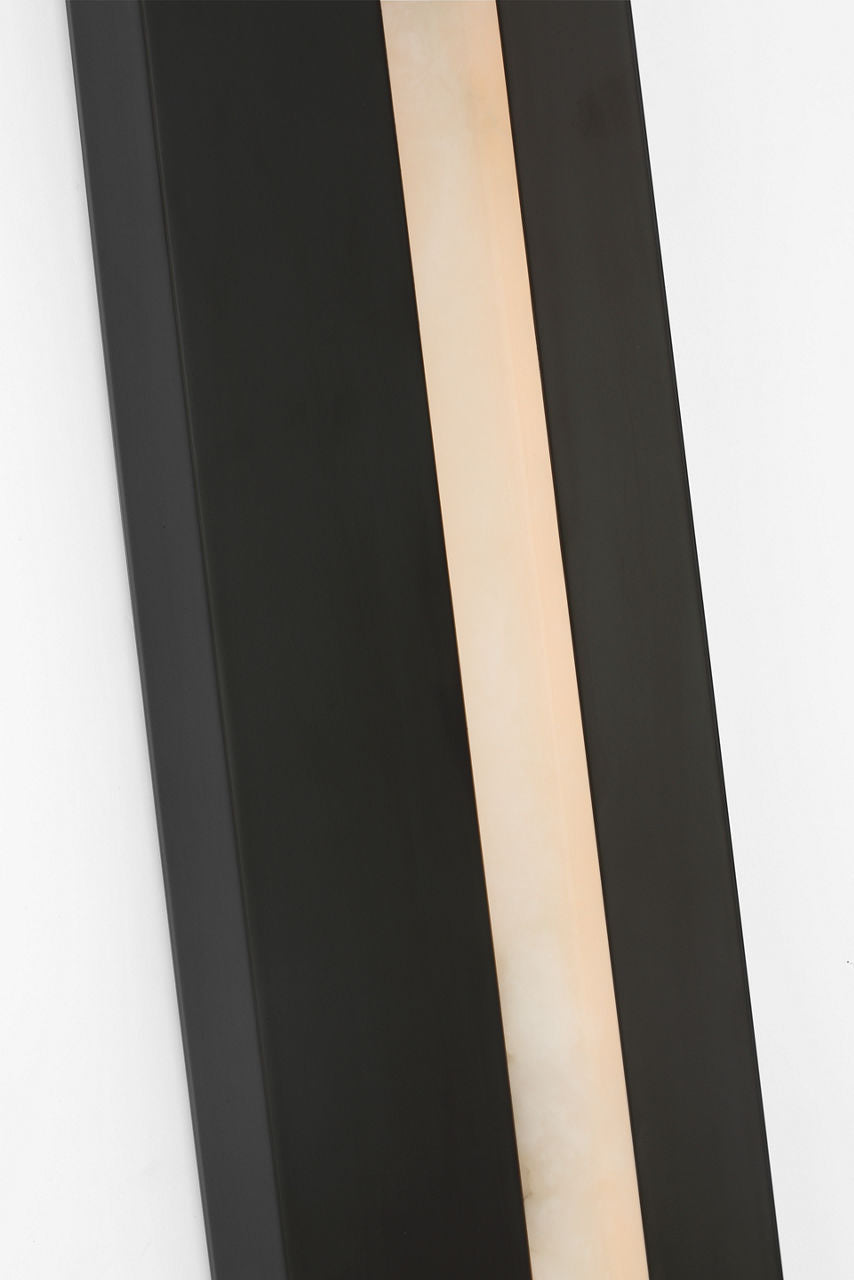 Austera 32" Sconce | Matte Carbon | Alabaster