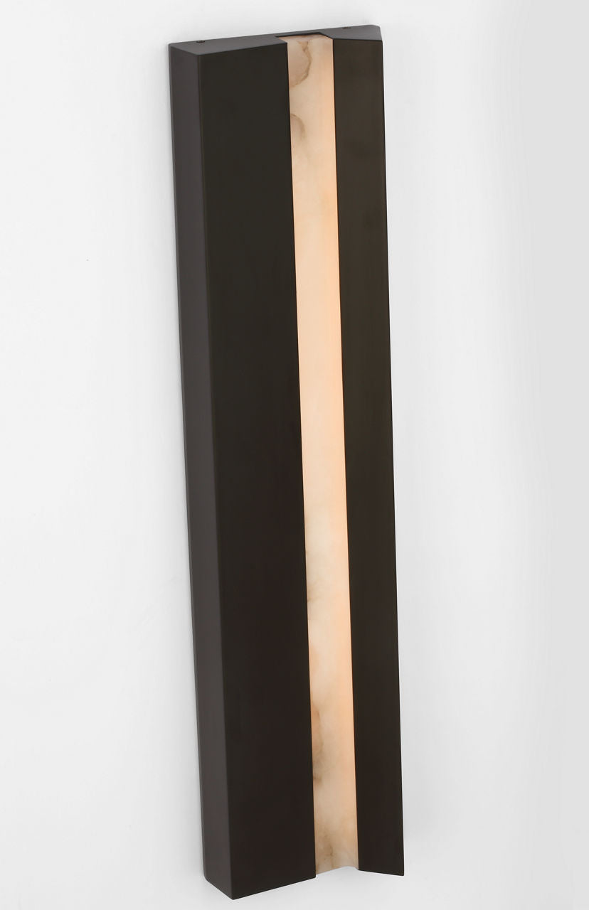 Austera 32" Sconce | Matte Carbon | Alabaster