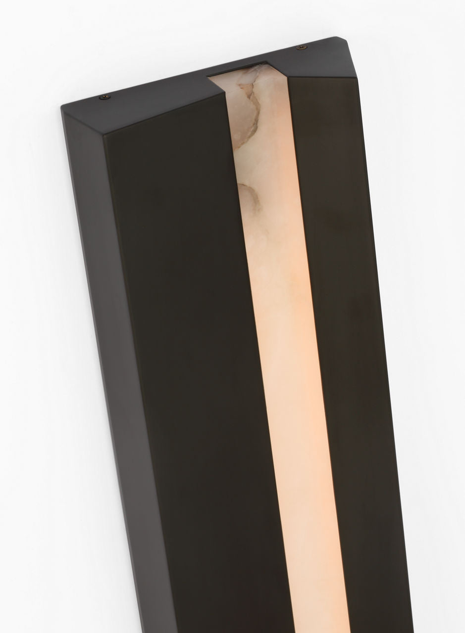 Austera 32" Sconce | Matte Carbon | Alabaster