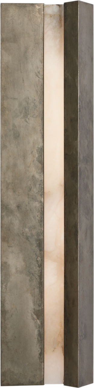Austera 32" Sconce | Mottled Pewter | Alabaster