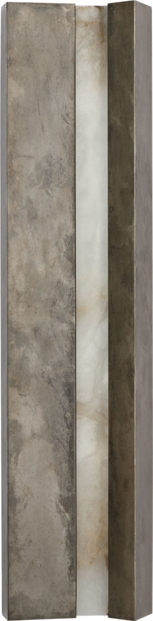 Austera 32" Sconce | Mottled Pewter | Alabaster