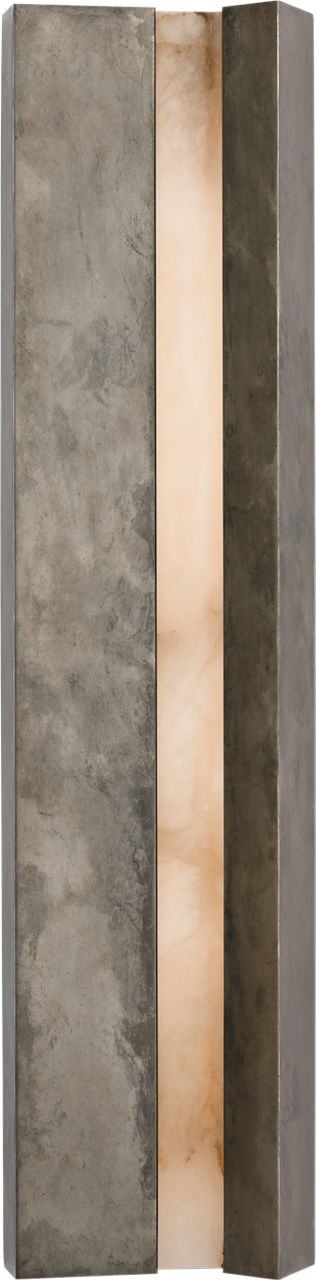 Austera 32" Sconce | Mottled Pewter | Alabaster