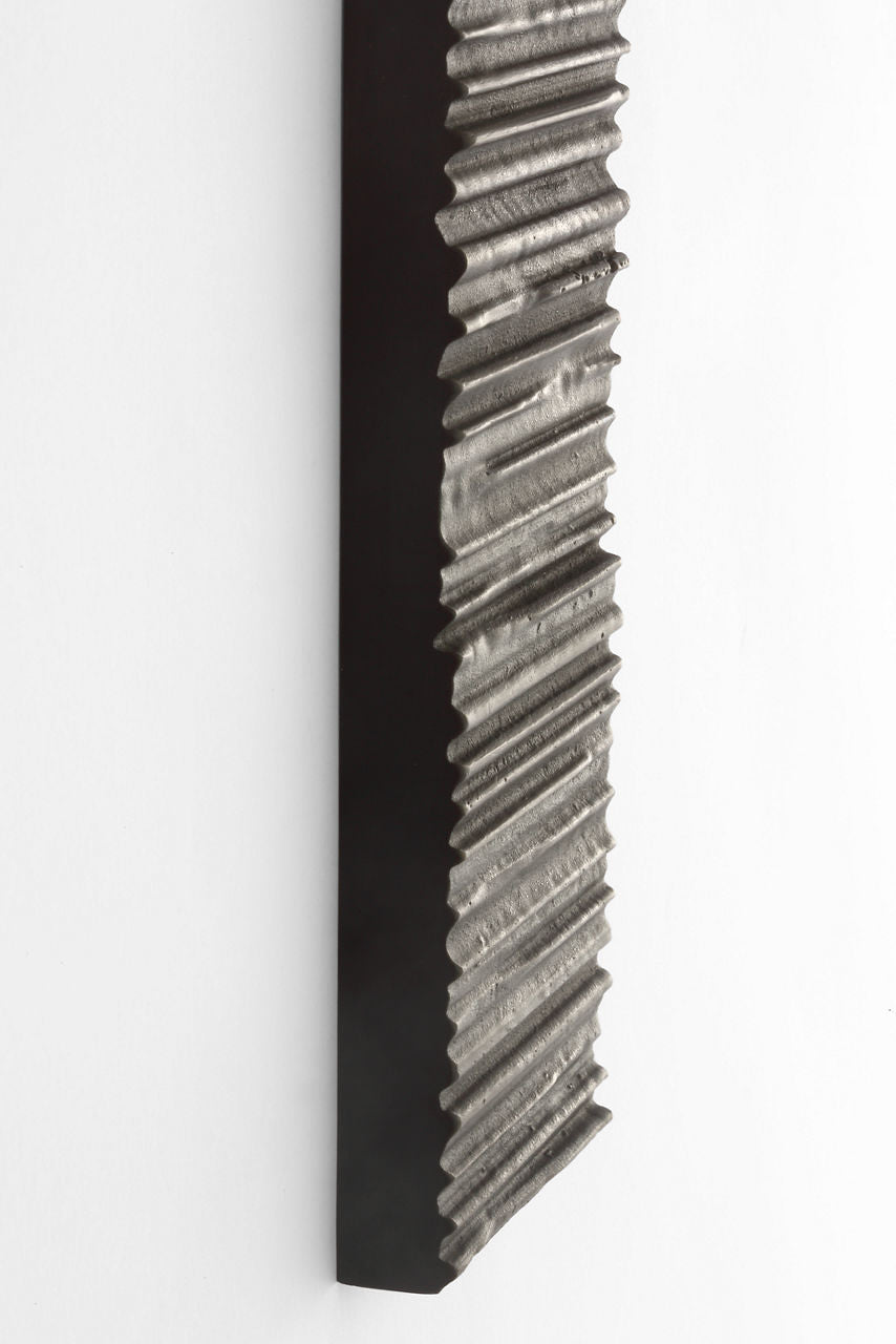 Fumar 23" Tail Sconce | Ridged Carbon | BouclÃ© Shade