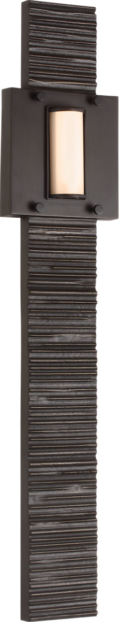Fumar 23" Tail Sconce | Ridged Carbon | BouclÃ© Shade