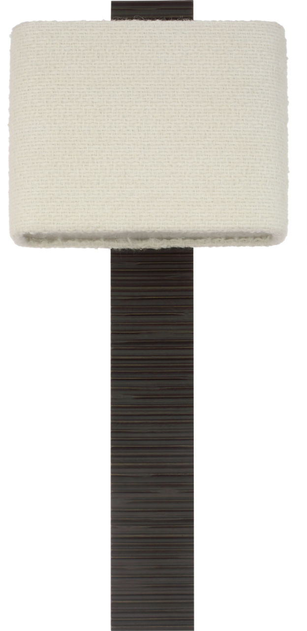 Fumar 23" Tail Sconce | Ridged Carbon | BouclÃ© Shade