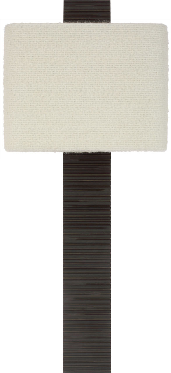 Fumar 23" Tail Sconce | Ridged Carbon | BouclÃ© Shade