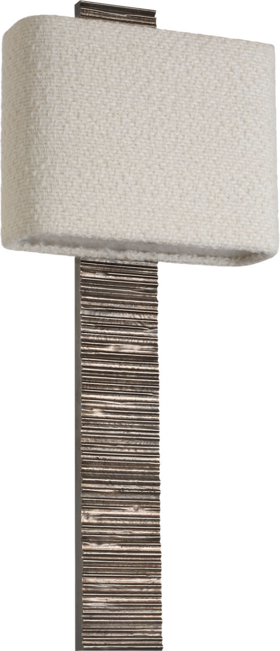 Fumar 23" Tail Sconce | Ridged Graphite | BouclÃ© Shade