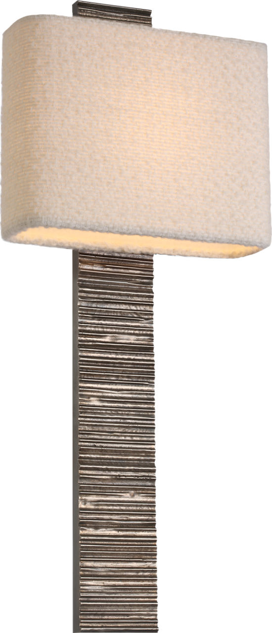 Fumar 23" Tail Sconce | Ridged Graphite | BouclÃ© Shade