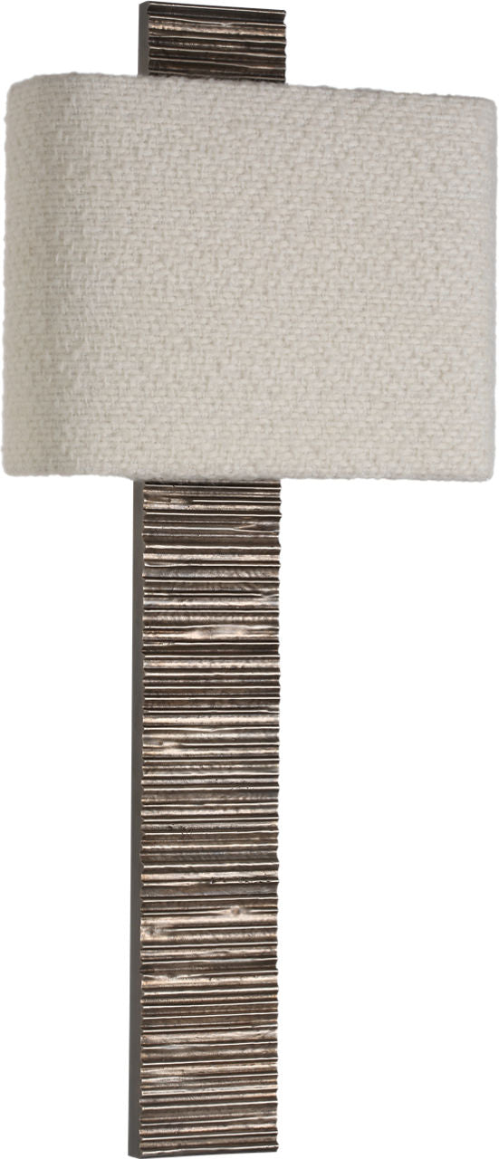 Fumar 23" Tail Sconce | Ridged Graphite | BouclÃ© Shade