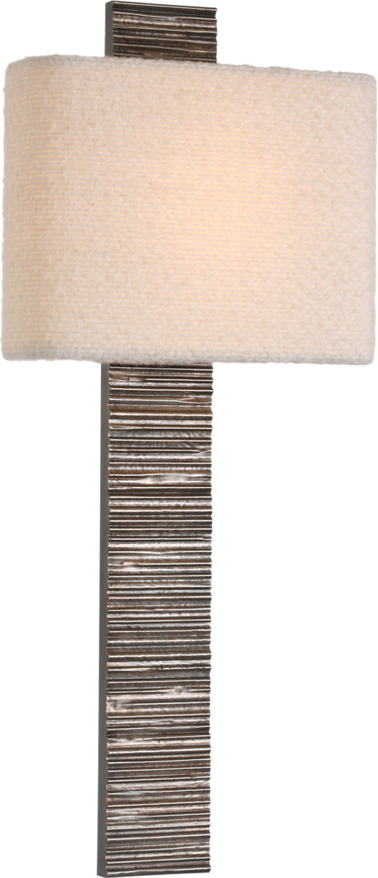 Fumar 23" Tail Sconce | Ridged Graphite | BouclÃ© Shade