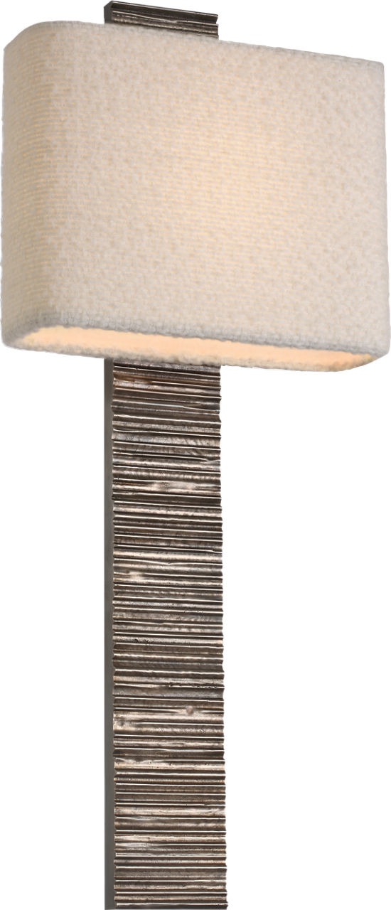 Fumar 23" Tail Sconce | Ridged Graphite | BouclÃ© Shade