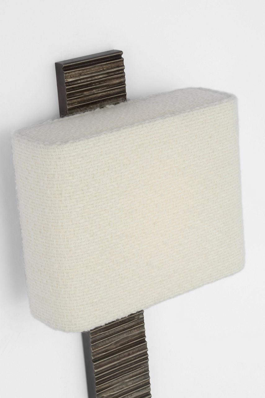 Fumar 23" Tail Sconce | Ridged Graphite | BouclÃ© Shade