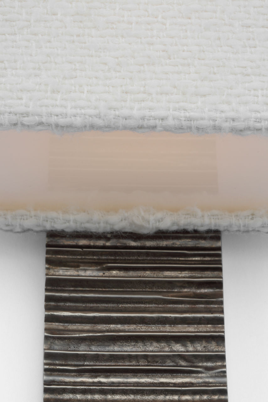 Fumar 23" Tail Sconce | Ridged Graphite | BouclÃ© Shade