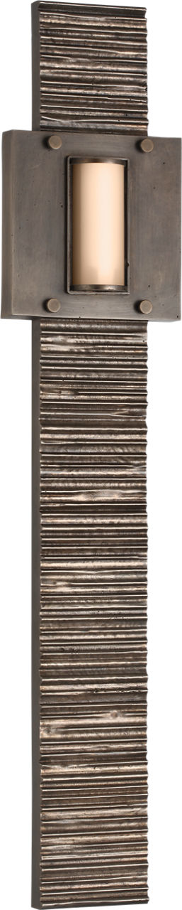 Fumar 23" Tail Sconce | Ridged Graphite | BouclÃ© Shade