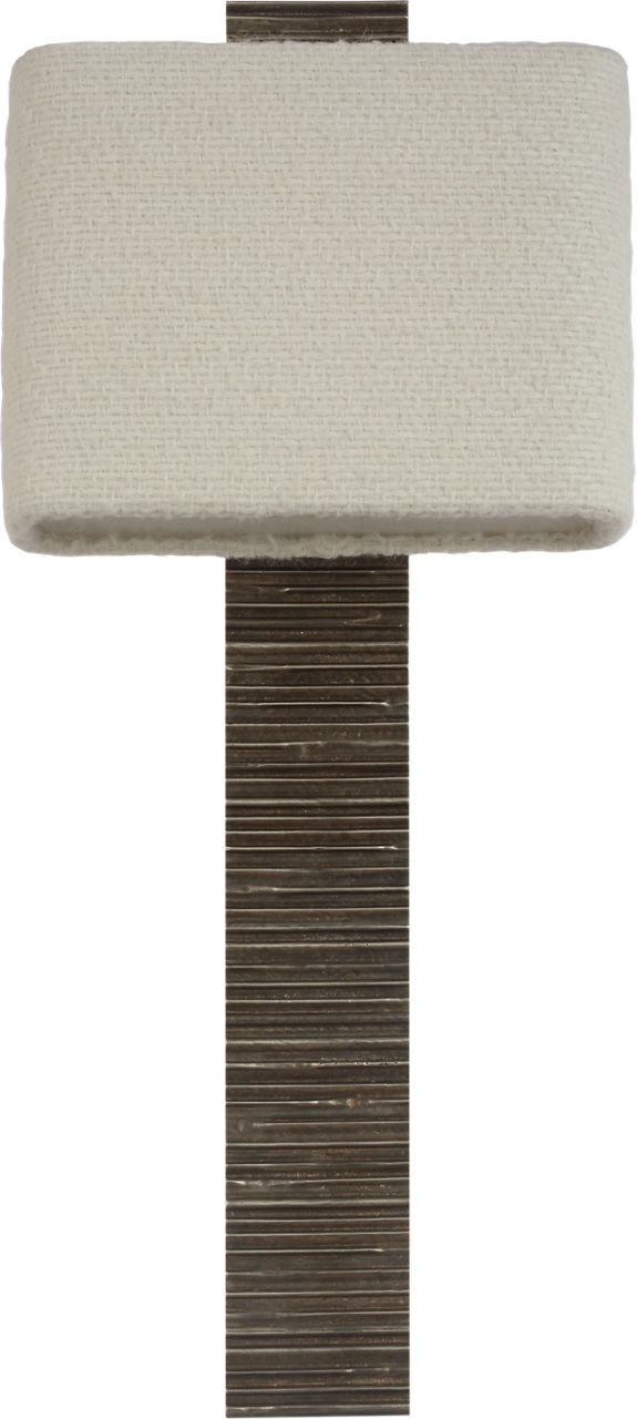 Fumar 23" Tail Sconce | Ridged Graphite | BouclÃ© Shade