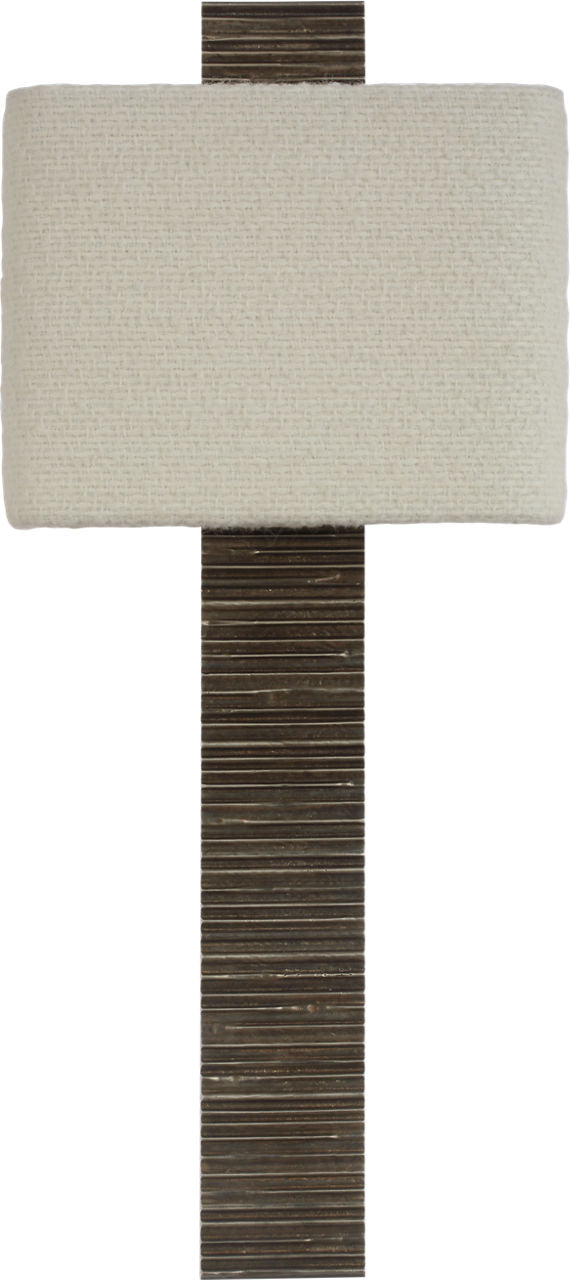 Fumar 23" Tail Sconce | Ridged Graphite | BouclÃ© Shade