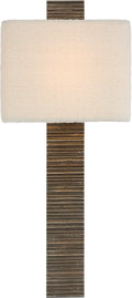Fumar 23" Tail Sconce | Ridged Graphite | BouclÃ© Shade