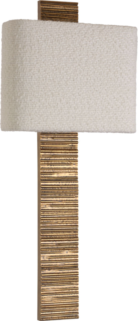 Fumar 23" Tail Sconce | Ridged Tombac | BouclÃ© Shade