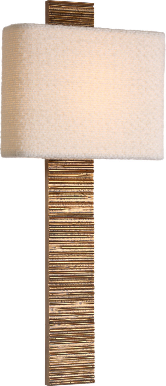 Fumar 23" Tail Sconce | Ridged Tombac | BouclÃ© Shade