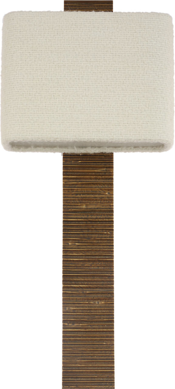 Fumar 23" Tail Sconce | Ridged Tombac | BouclÃ© Shade