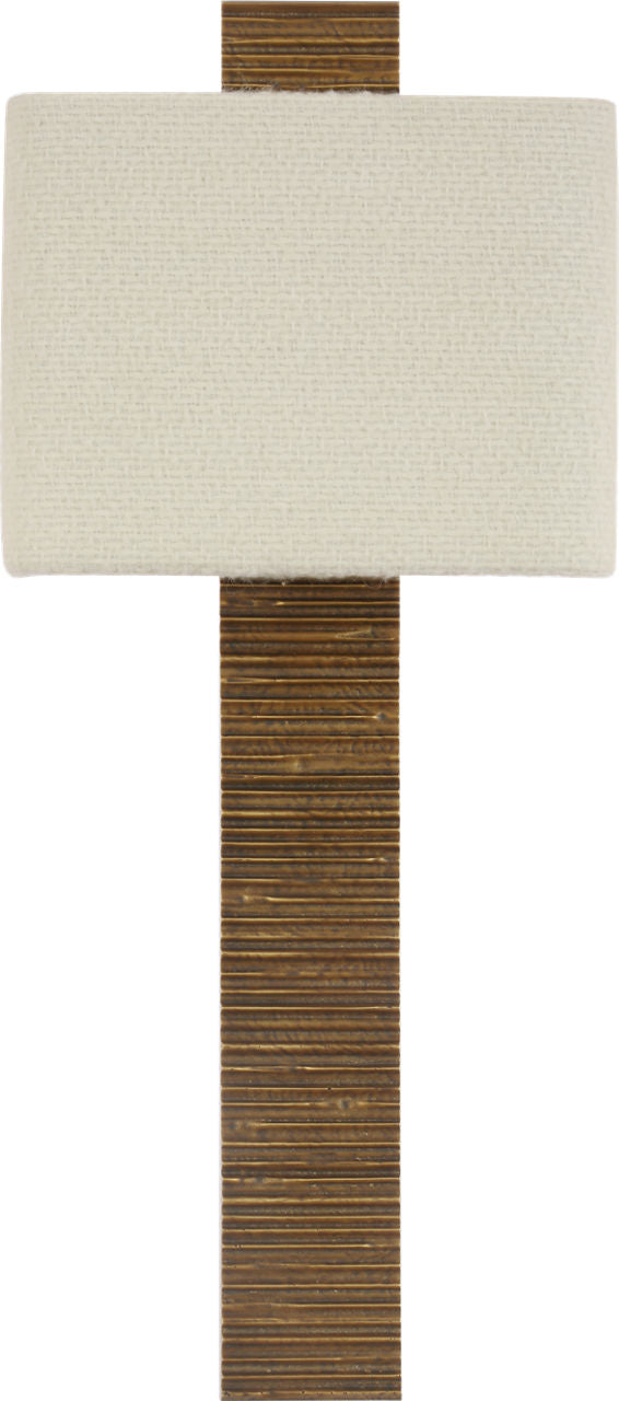 Fumar 23" Tail Sconce | Ridged Tombac | BouclÃ© Shade