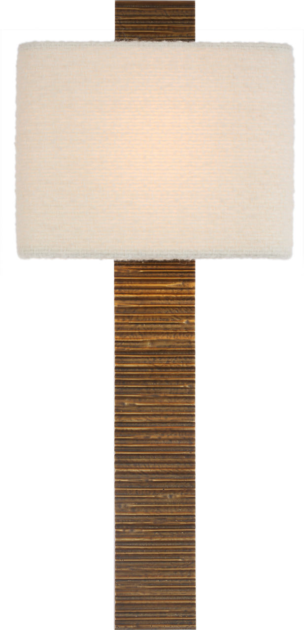 Fumar 23" Tail Sconce | Ridged Tombac | BouclÃ© Shade