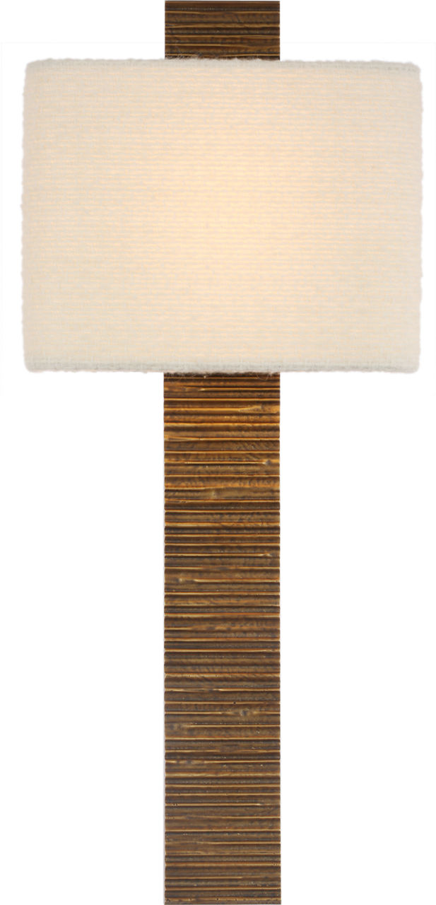 Fumar 23" Tail Sconce | Ridged Tombac | BouclÃ© Shade