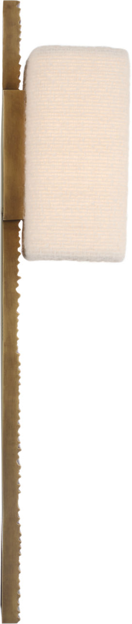 Fumar 23" Tail Sconce | Ridged Tombac | BouclÃ© Shade